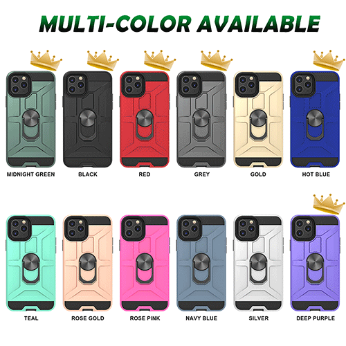 جراب هاتف واقٍ من الدرجة العسكرية مزود بمسند مغناطيسي